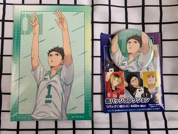ハイキュー 及川徹 缶バッジ ポストカード アニメイト特典