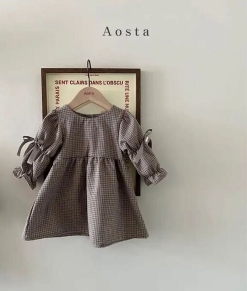 韓国子供服 aosta * リボンワンピース