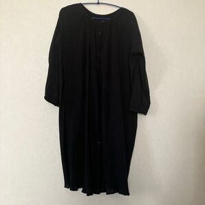 SOIL 楊柳2WAY ギャザーチュニックワンピース ロングブラウス ロングカーディガン 綿100%