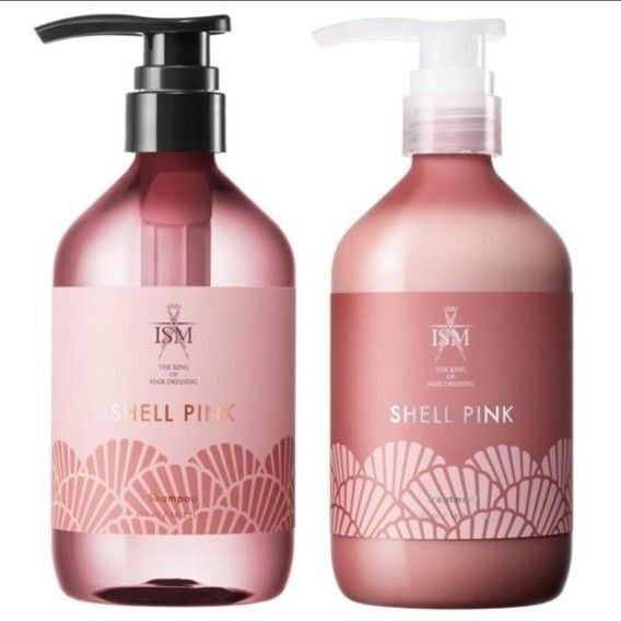 モンシュシュ ISM シェルピンク ボトル シャンプー 490ml & トリートメント 490ml フローラルフルーティーの香り