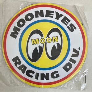 ムーンアイズ 木製サークル看板 MOON EYES RACING アート アメリカン海外雑貨