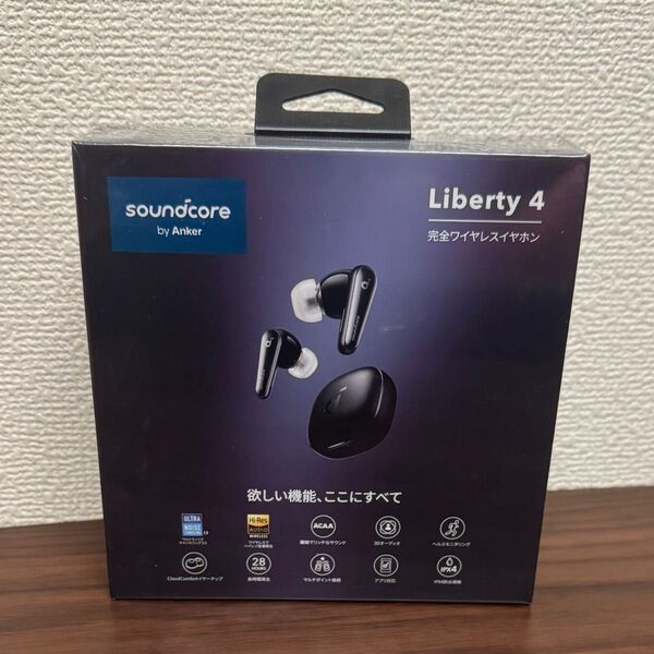 新品 Anker Soundcore Liberty 4 ワイヤレスイヤホン ミッドナイトブラック アンカー ②