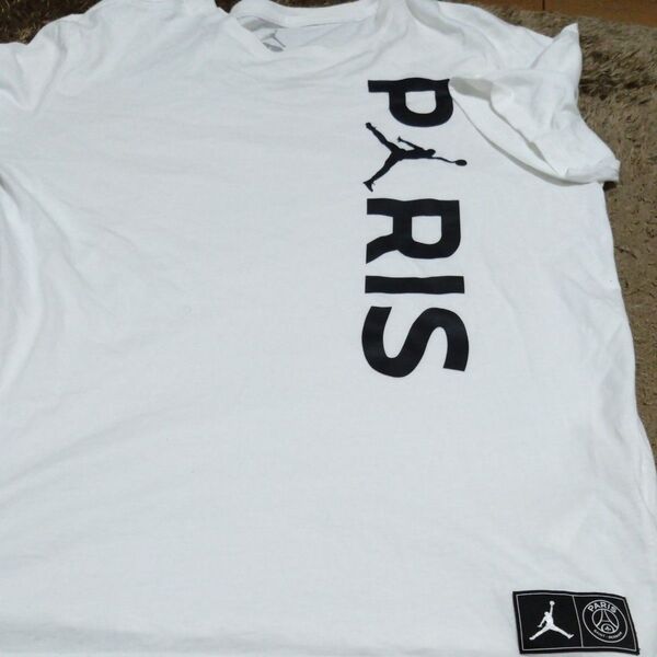 NIKE ジョーダン×PSG コラボTシャツ ホワイト Lサイズ