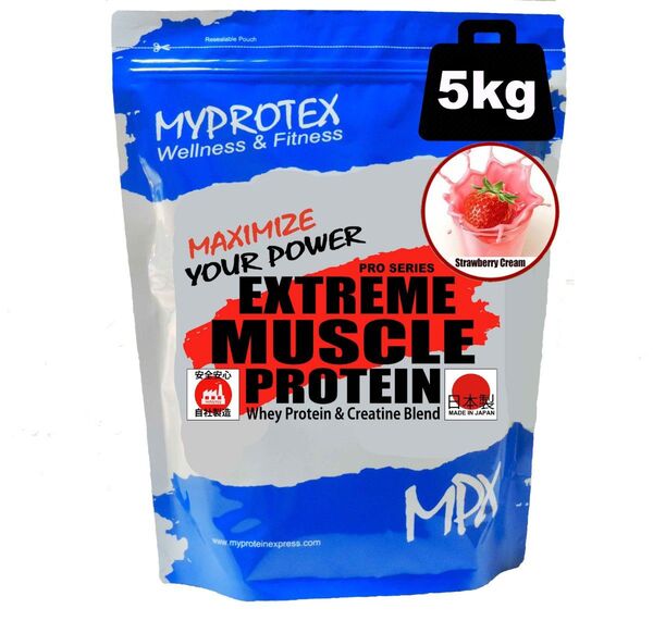 国産ホエイプロテイン 5kg★クレアチン配合★マイプロテックプロテイン★いちご味TX★送料無料