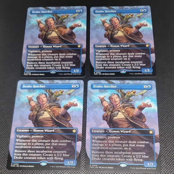 MTG ドレイクの孵卵者 フルアート 英語 4枚セット