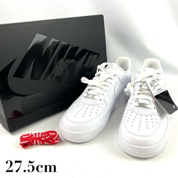 未使用品 NIKE ナイキ スニーカー エアフォースワン AF-1 Supreme シュプリーム ホワイト 27.5cm