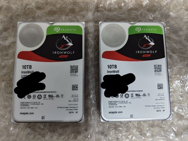 Seagate IronWolf 10TB 3.5インチ SATA HDD ハードディスク ST10000VN0004 2個セット