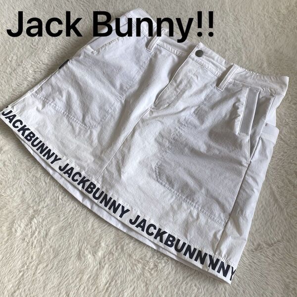 Jack Bunny!! ゴルフウェア スカート ホワイト ロゴ