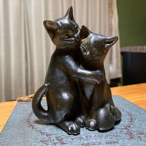 アンティーク調 猫の置物 ハンドメイド パタパタ民族