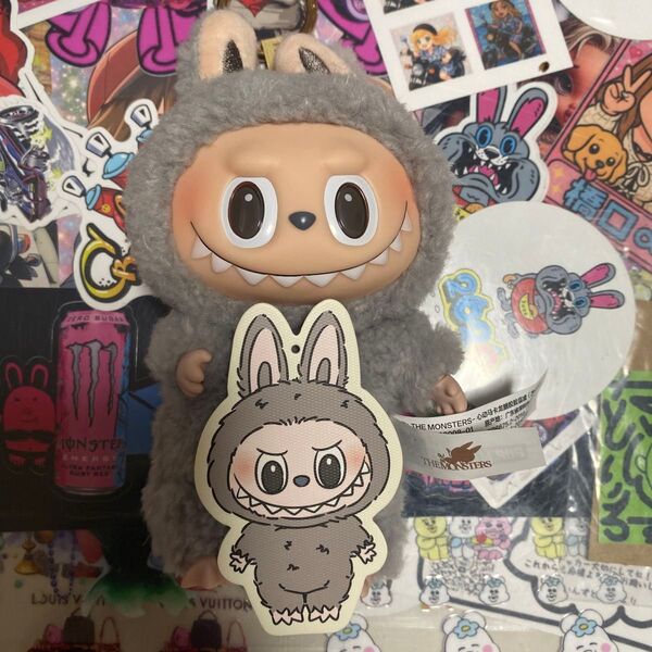 THE MONSTERS マスコット ぬいぐるみ キーホルダー グレー