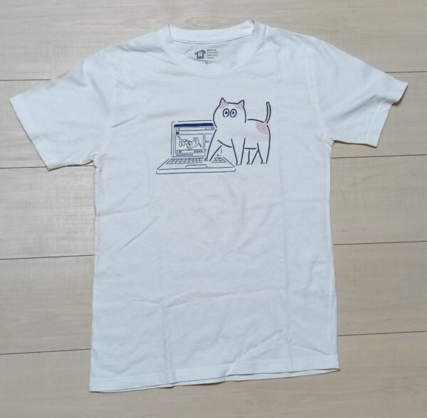白Tシャツ 半袖 ねこ