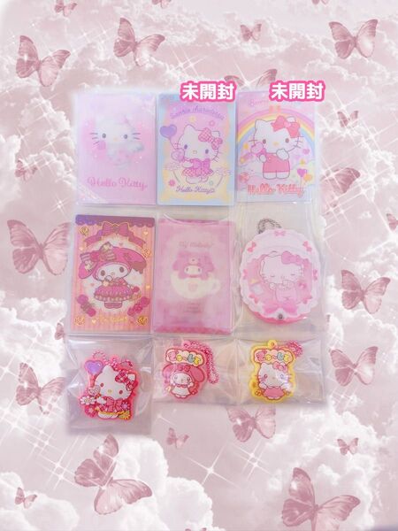 キティ マイメロ ゆりかご シークレット カスタム アクリルチャーム キーホルダー ラバー ハローキティ サンリオウエハースカード