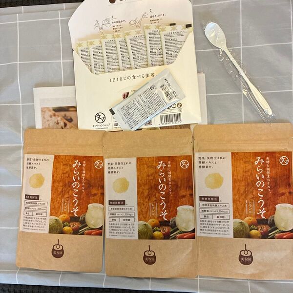 みらいのこうそ(レモン味 100g)×3+サンプル8点55スプーン