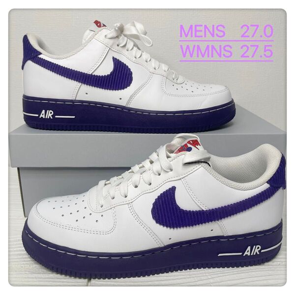 Nike Air Force 1 Low '07 EMB "White and Court Purple"