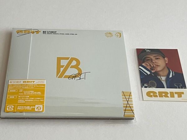 BE:FIRST CD/GRIT CD Only盤 (初回仕様) 紙ジャケット トレカC ステッカーLEO