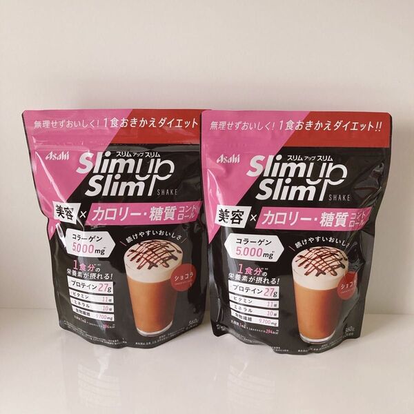 アサヒ スリムアップスリム シェイク ショコラ 360g チョコ チョコレート プロテイン ダイエット 2点セット