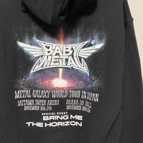 ベビーメタル BABYMETALジップアップパーカー ブラック L パーカー ブラック 黒 フーディ 長袖