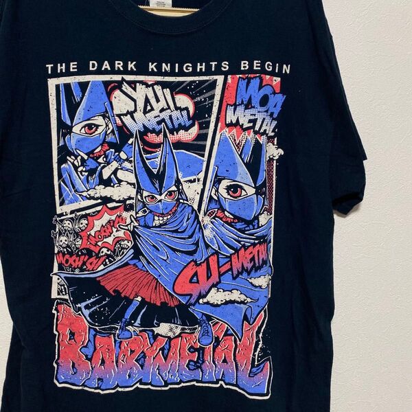 BABYMETAL Tシャツ 2015 THE DARK KNIGHT Lサイズ ブラック Tシャツ 古着 バンド
