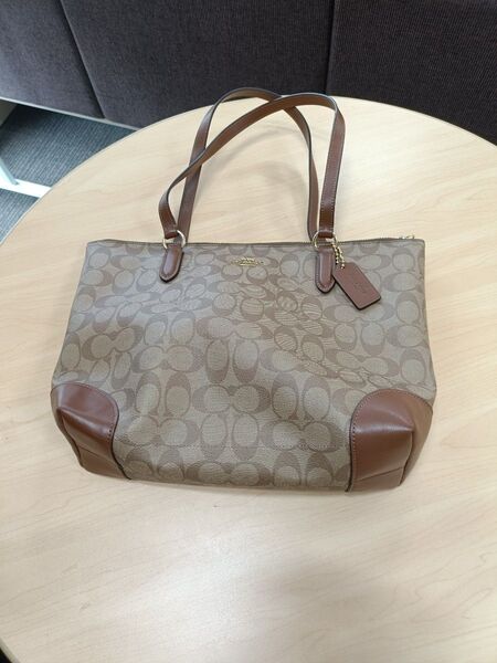 COACH トートバッグ シグネチャー ベージュ
