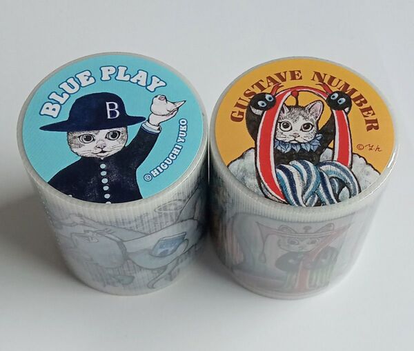 【新品未開封】ヒグチユウコ 養生テープ BLUE PLAY、GUSTAVE NUMBER 2個セット 日本製 ボリス雑貨店