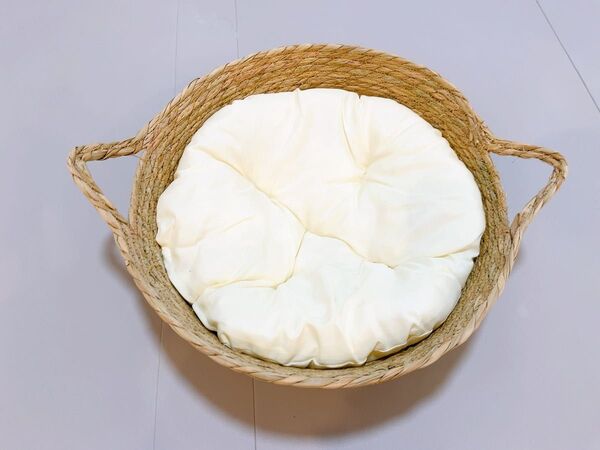 ニューボーンフォト撮影 手編みバスケット かご