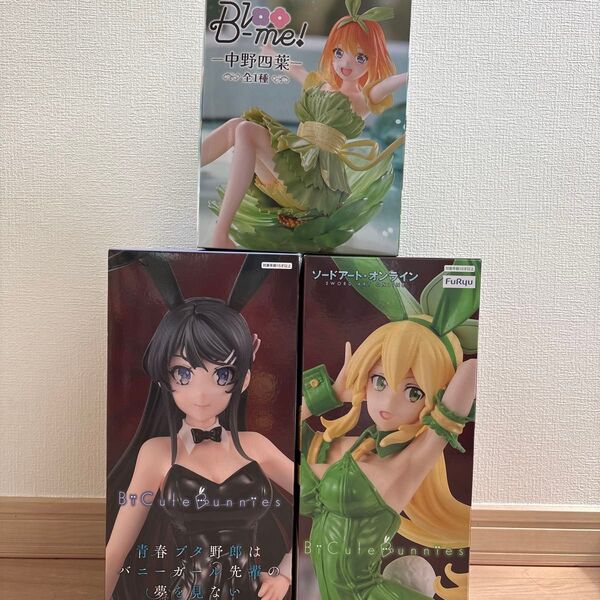 ソードアートオンライン リーファ 青春ブタ野郎 バニーガール 五等分の花嫁 中野四葉 フィギュアセット