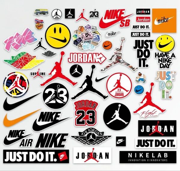 NIKE ナイキ エアジョーダン AIR JORDAN ロゴ ステッカー 50枚