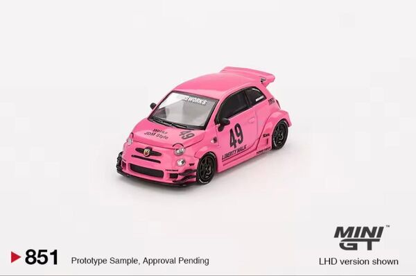 MINI GT 1:64 ABARTH 595 LB-WORKS x Abas Works Pink #49