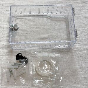 サーモスタットロックボックス クリア 保護カバー ユニバーサルキー付き アクリルケース