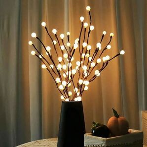 20 Led アイアン 飾り用ライト ブランチ デザイン イルミネーションライト 花瓶ライト 花ライト349149
