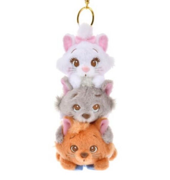 Disney おしゃれキャット マリー トゥルーズ ベルリオーズ ぬいぐるみキーホルダー 未使用タグ付き
