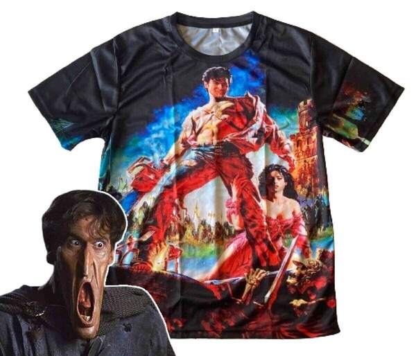 「死霊のはらわた3 キャプテン・スーパーマーケット/ブルース・キャンベル Tシャツ Mサイズ」tface-g 【タグ:映画】 T06