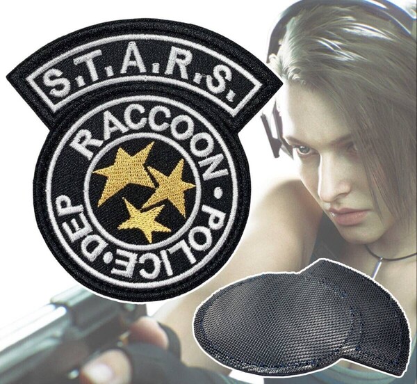 「バイオハザード S.T.A.R.S./スターズ 刺繍製 ワッペン ブラック」tface-g 【タグ:アニメ、アクセサリー】1 T22