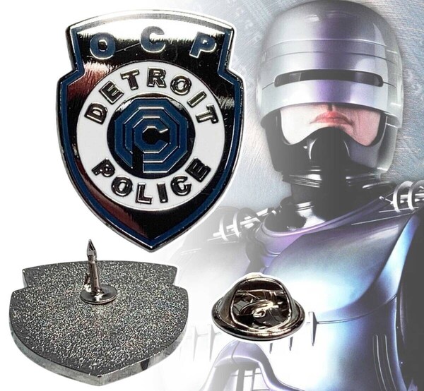 「ロボコップ デトロイト警察/オムニ社 ピンバッジ」tface-g 【タグ:映画、アクセサリー】 T10