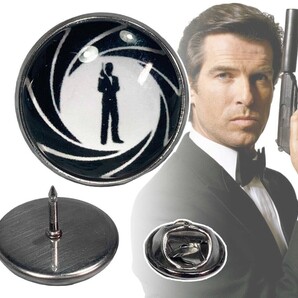 ★送料無料★「007/ジェームズ・ボンド ピアース・ブロスナン ピンバッジ タイプA」tface-g 【タグ:映画、アクセサリー】2 T10