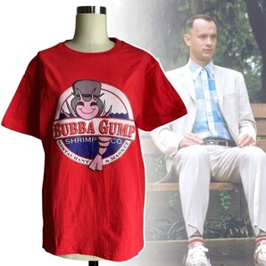 「フォレスト・ガンプ/トム・ハンクス ババ・ガンプ・シュリンプ/ババ・ガンプのエビ Tシャツ Mサイズ レッド」tface-g 1 T02