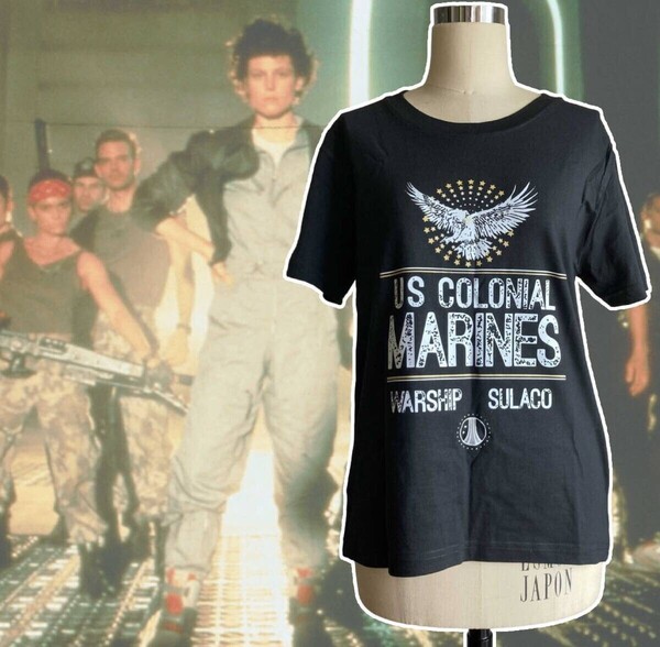 「エイリアン2/シガニー・ウィーバー スラコ号 コロニアル・マリーンズ/植民地海兵隊 Tシャツ ブラック Mサイズ」tface-g T04