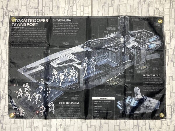 「スター・ウォーズ/ストームトルーパー 兵員輸送船 旗/布製ポスター」tface-g 【タグ:映画、インテリア】B T03