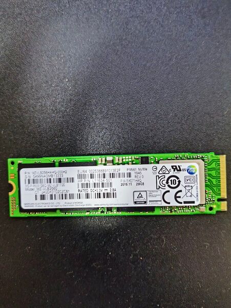 中古 SAMSUNG NVME M.2 SSD type2280 256GB