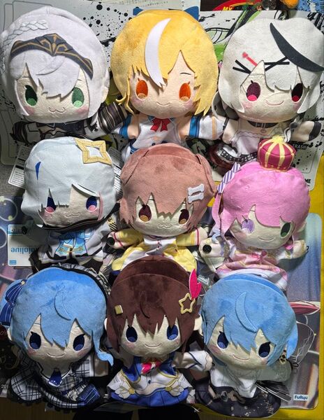 ホロライブ パペットぬいぐるみ9体セット 星街すいせい 戌神ころね ときのそら 白銀ノエル 天音かなた 姫森ルーナ他 タグ付