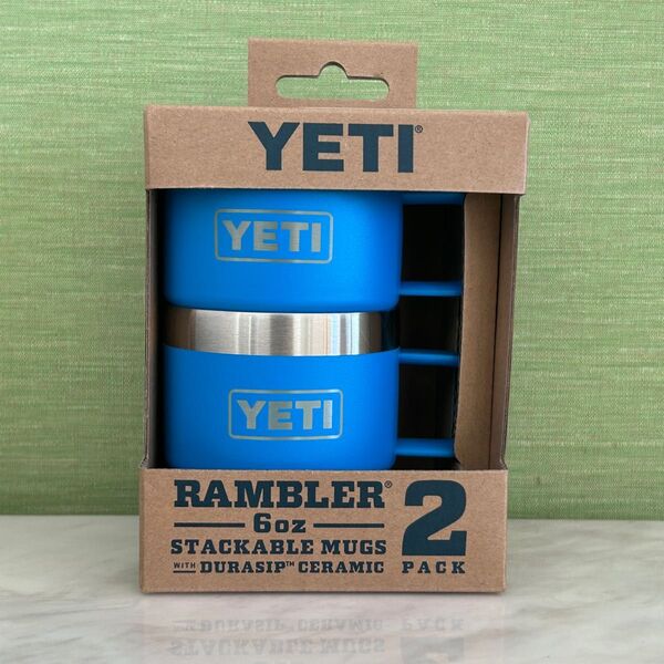 【2個セット】YETI イエティ ランブラー 6オンス スタッキングマグ ビッグウェーブ ブルー Rambler 6oz