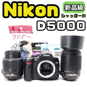 Nikon D5000 ショット数1021回美品 スマホ転送 バリアングル 一眼レフカメラ デジタルカメラ デジタル一眼カメラ
