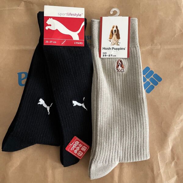 PUMA Hush Puppies 靴下 3足セット 25~27cm