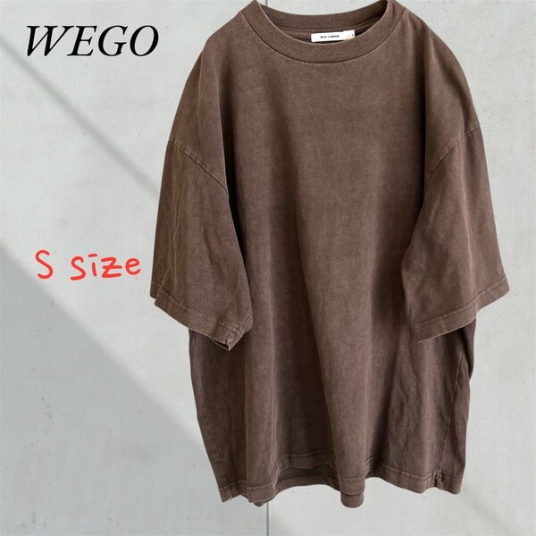 WEGO STANDARD ウィゴー 半袖Tシャツ 無地 ブラウン シンプル S Tシャツ 半袖 トップス