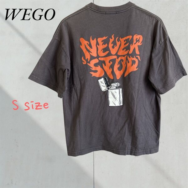 WEGO STANDARD ウィゴー バックプリント 半袖Tシャツ S ※使用感、色褪せ感あり 半袖 Tシャツ