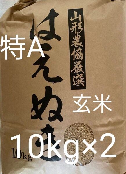 特A はえぬき 20kg (10kg×2) 山形県産 令和6年産 玄米