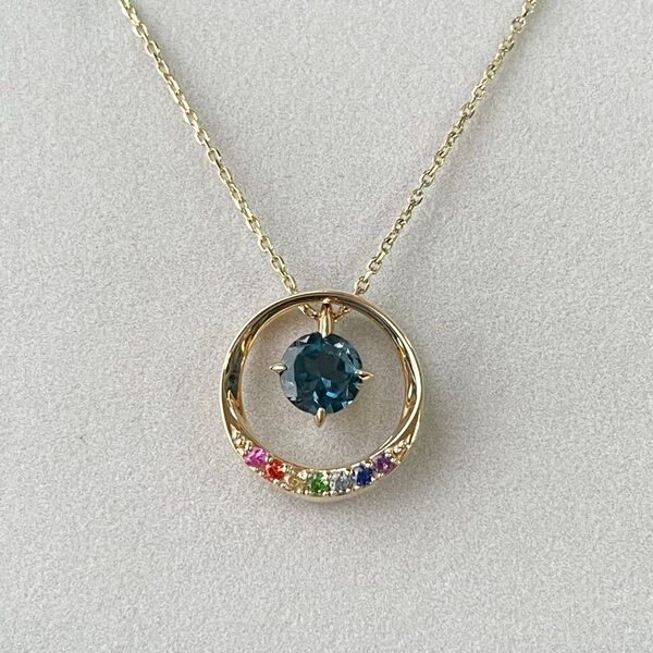 スタージュエリー k10 MOON RAINBOW ネックレス 2way カラーストーン