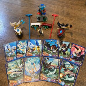 LEGO CHIMA レゴチーマ ミニフィグ3体 スピードーズ2台ほかリップコード武器ジャンプ台カードまとめ売り
