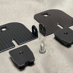 ☆2セット☆ タジマ 固定セフ 工具ホルダー用プレート付 ニックス 自作用に アルミ削り出し ブラックアルマイト