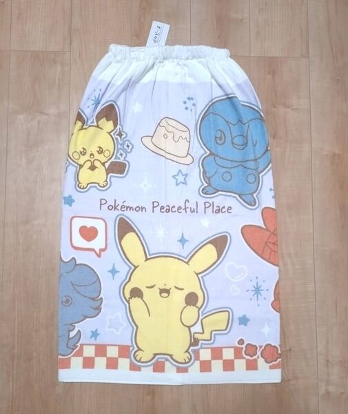 新品 ラップタオル 巻タオル ポケピース 80 綿100% ポケモン 女の子